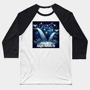 Aquarius Zodiac Baseball T-Shirt